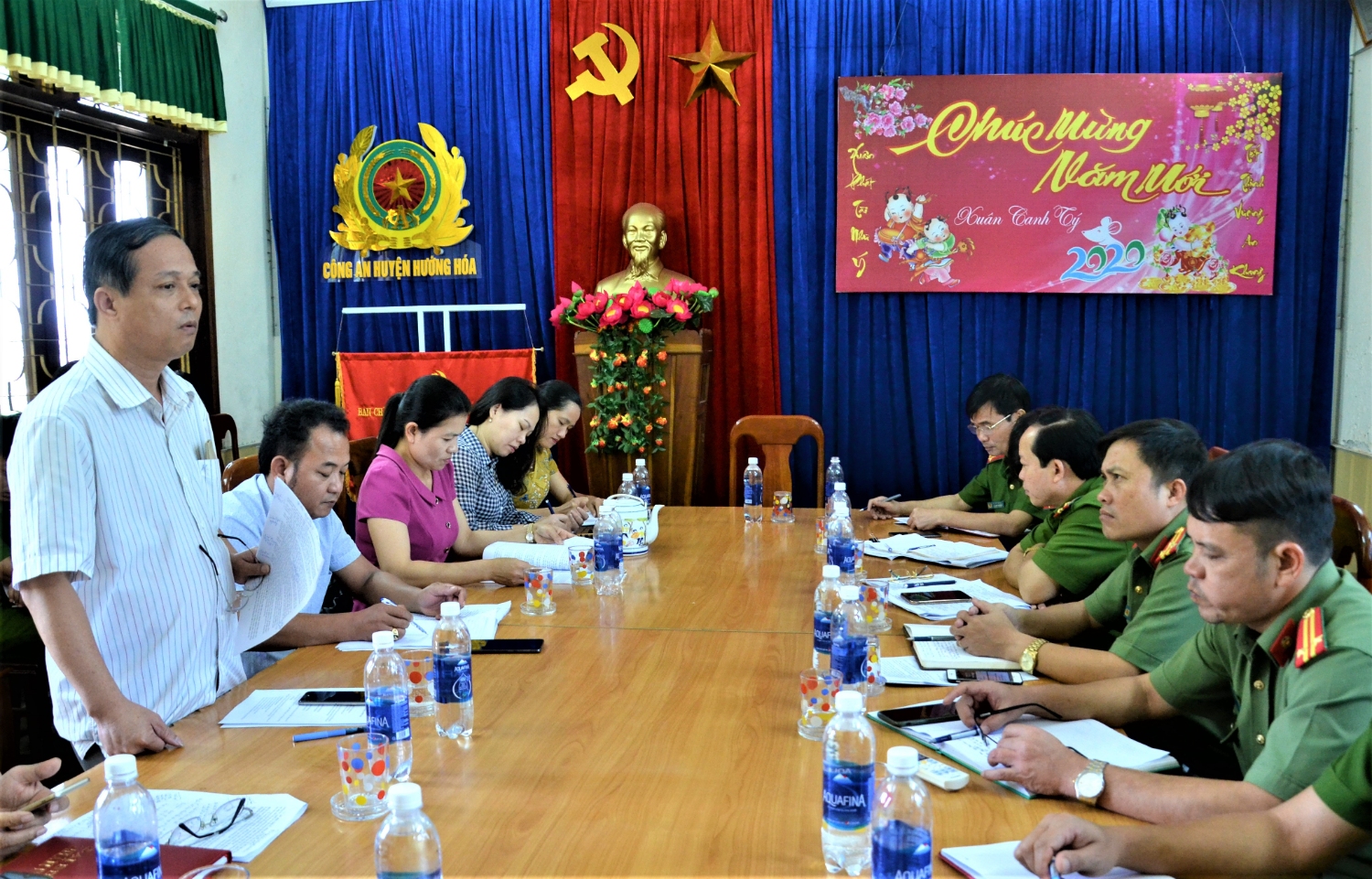 Phó Chủ tịch HĐND tỉnh Nguyễn Trần Huy phát biểu tại buổi làm việc- Ảnh: HTS