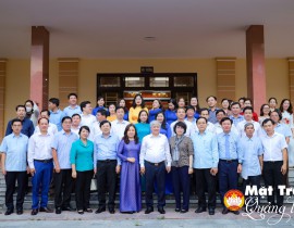 Chủ tịch Ủy ban Trung ương MTTQ Việt Nam Đỗ Văn Chiến làm việc với Ủy ban MTTQ Việt Nam tỉnh