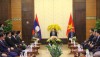Phó Chủ tịch Thường trực Quốc hội Trần Thanh Mẫn tiếp các đại biểu Việt Nam và Lào tham dự Liên hoan hữu nghị nhân dân Việt Nam-Lào - Ảnh: MĐ