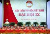 Quang cảnh Đại hội đại biểu MTTQ Việt Nam lần thứ IX, nhiệm kỳ 2019-2024