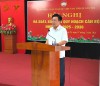 Đồng chí Đào Mạnh Hùng, UVBTV Tỉnh ủy, Phó Chủ tịch Thường trực Ủy ban MTTQ Việt Nam tỉnh phát biểu tại Hội nghị