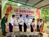 Các động chí lãnh đạo tỉnh, xã thực hiện khởi công xây dựng nhà ở