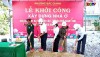 Phường Bắc Gianh khởi công xây dựng Nhà tình nghĩa cho gia đình bị hỏa hoạn.