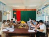 Đồng chí Lê Thị Mỹ Hiền, Phó Chủ tịch Ủy ban MTTQ Việt Nam tỉnh Quảng Trị phát biểu tại cuộc kiểm tra công tác tuyên truyền, phổ  biến giáo dục pháp luật tại xã Hòa Trạch.