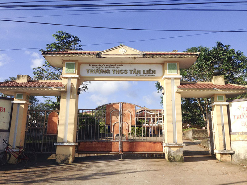 Trường THCS Tân Liên đã được xây dựng khang trang