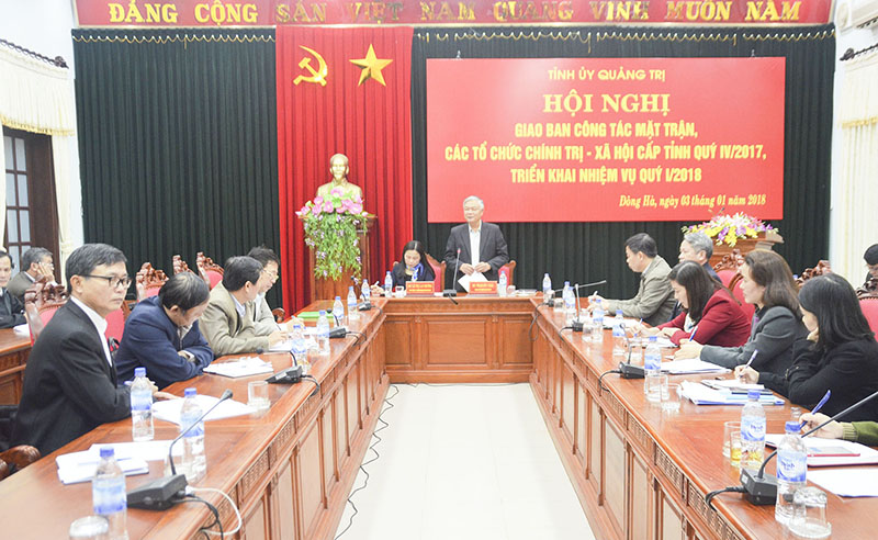 Đồng chí Phạm Đức Châu, Phó Bí thư Thường trực Tỉnh ủy phát biểu kết luận tại hội nghị