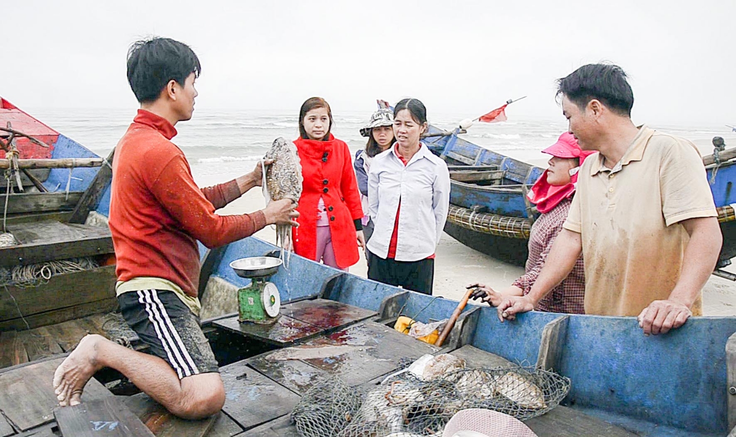 “Lộc biển” đầu năm -Ảnh: L.A