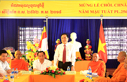 Chủ tịch Ủy ban Trung ương MTTQ Việt Nam Trần Thanh Mẫn thăm, chúc mừng Hội đoàn kết Sư sãi yêu nước thành phố Cần Thơ
