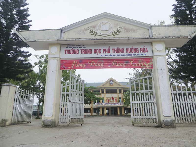 Trường THPT Hướng Hóa, nơi đào tạo nguồn nhân lực cho địa phương. Ảnh: PV