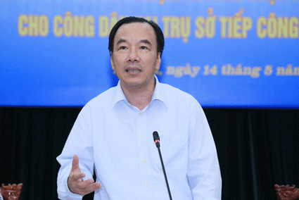 Phó Chủ tịch UBTƯ MTTQ Việt Nam Ngô Sách Thực phát biểu tại Hội nghị