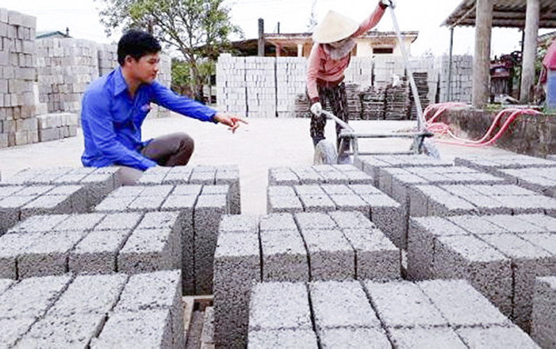 Mô hình gạch Block của anh Nguyễn Quang Tuấn đem lại thu nhập cao