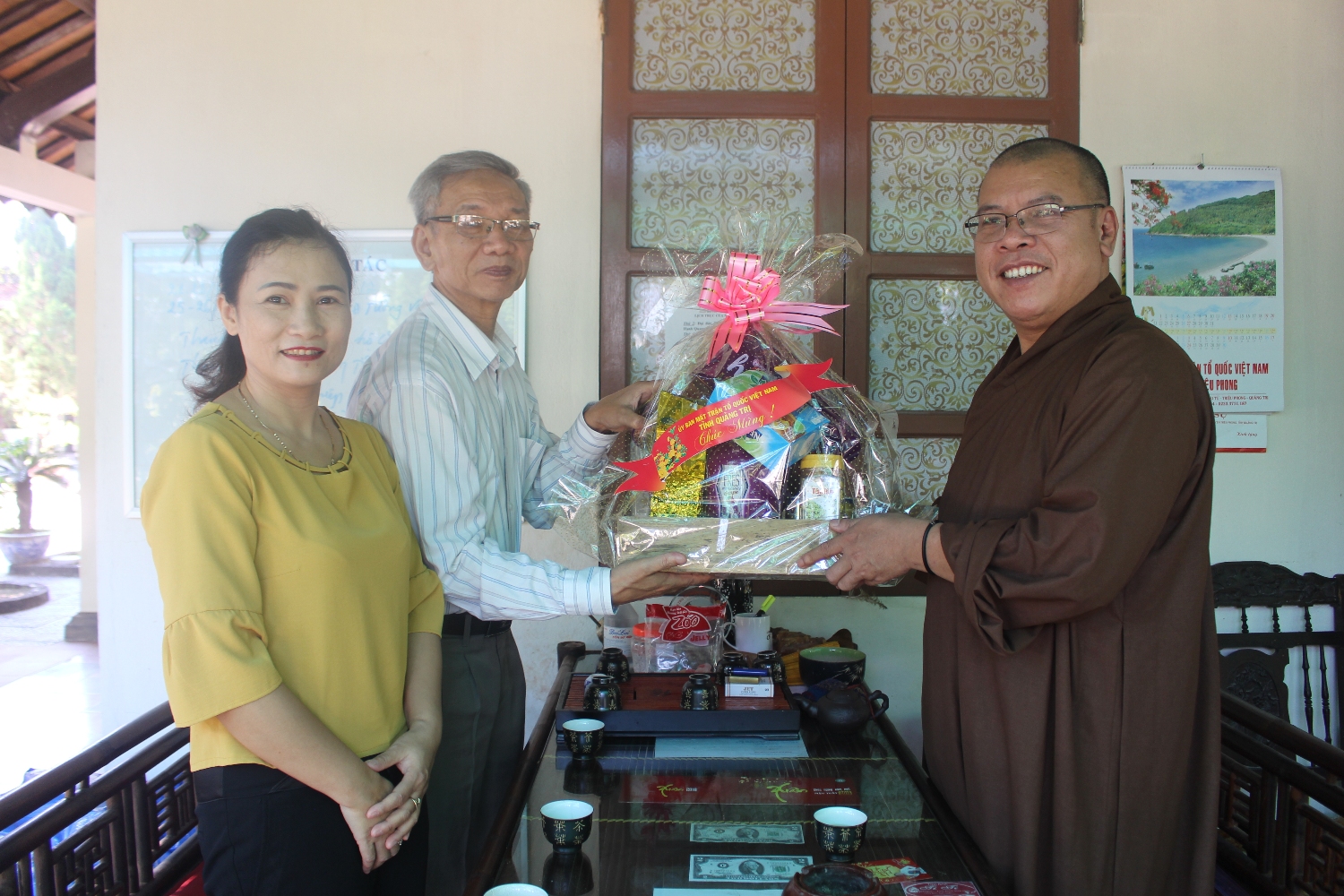 BTT UBMT Tỉnh thăm Đại đức Thích Đạo Không - CVP BTS GHPG Tỉnh Quảng Trị