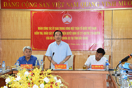 Phó Chủ tịch Ngô Sách Thực phát biểu tại buổi làm việc.