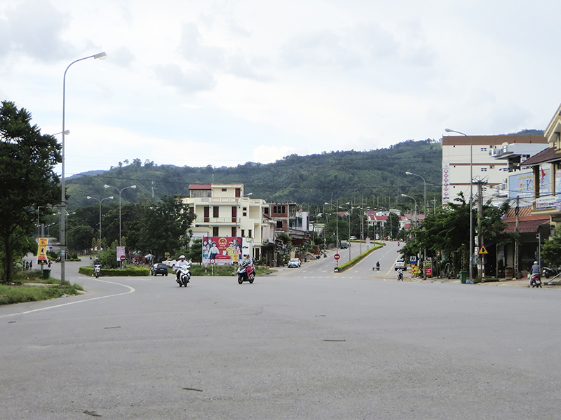 Phố núi Lao Bảo. Ảnh: PV