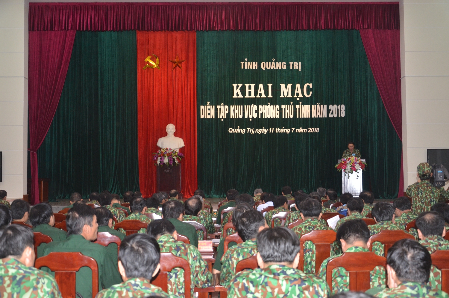 Bí thư Tỉnh ủy, Chủ tịch HĐND tỉnh, Trưởng BCĐ diễn tập KVPT tỉnh Nguyễn Văn Hùng đề nghị các lực lượng tham gia diễn tập phải nhận thức đây là nhiệm vụ chính trị quan trọng, cần tập trung tối đa về trí tuệ, lực lượng, phương tiện, nâng cao ý thức tổ chức