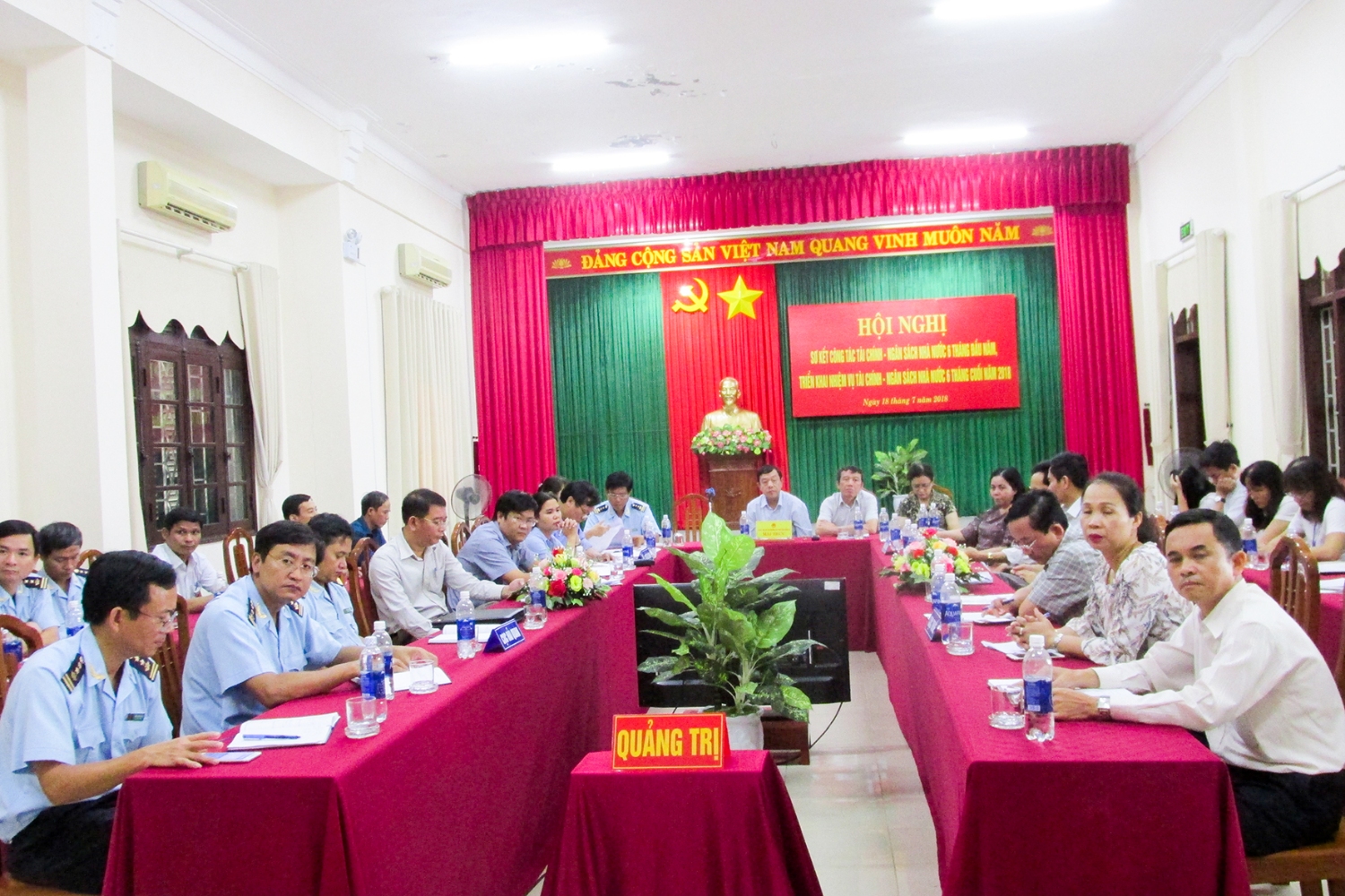 Các đại biểu dự hội nghị tại điểm cầu Quảng Trị