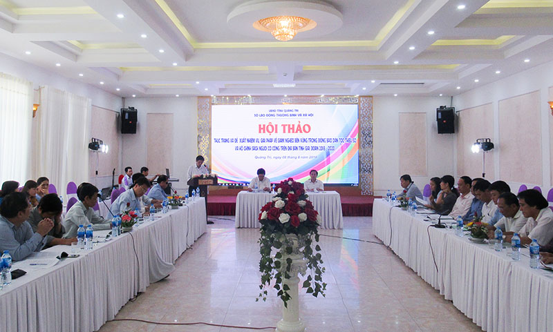 Tại hội thảo, các đại biểu tập trung làm rõ thực trạng về hộ nghèo trên địa bàn tỉnh, đặc biệt hộ nghèo trong đồng bào thiểu số và người có công