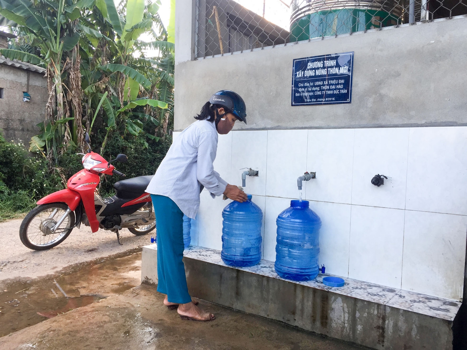 Một điểm lọc nước tinh khiết đạt chuẩn ở thôn Đại Hào, xã Triệu Đại, huyện Triệu Phong