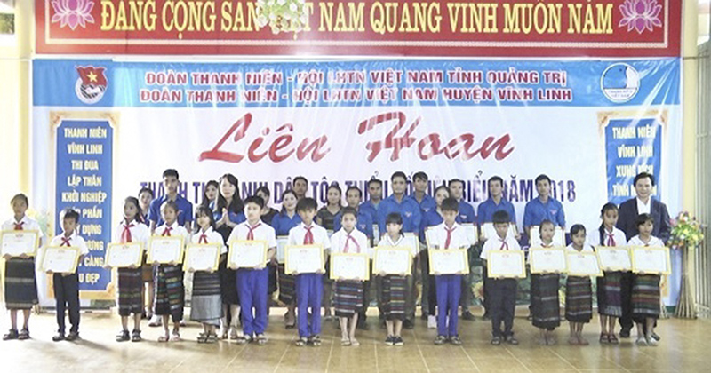 Hội LHTN Việt Nam huyện Vĩnh Linh tổ chức Liên hoan “Thanh thiếu nhi dân tộc thiểu số tiêu biểu”. Ảnh: TĐ