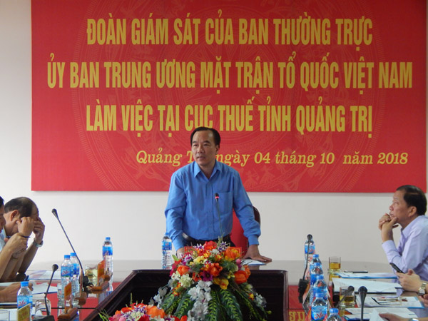 Phó Chủ tịch Ngô Sách Thực phát biểu tại buổi làm việc