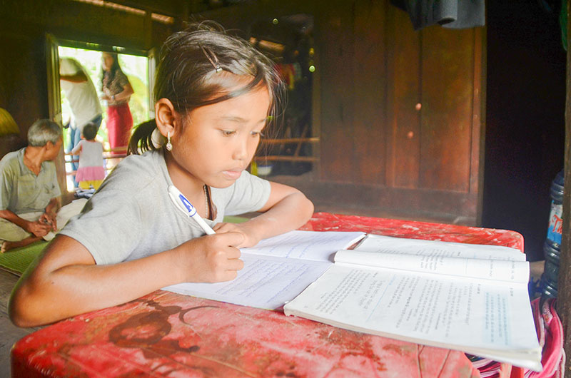 Em Hồ Thị Giải ước mơ sau này sẽ trở thành cô giáo