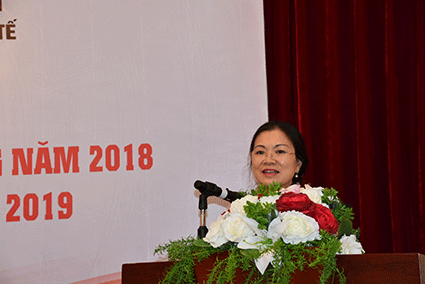 Phó chủ tịch Trương Thị Ngọc Ánh phát biểu tại Hội nghị.