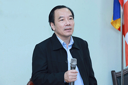 Phó Chủ tịch UBTƯ MTTQ Việt Nam Ngô Sách Thực phát biểu tại buổi làm việc