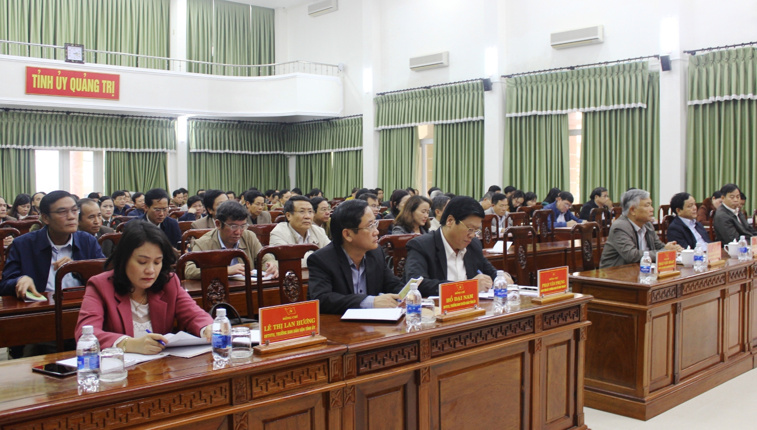 Quang cảnh điểm cầu trực tuyến Quảng Trị