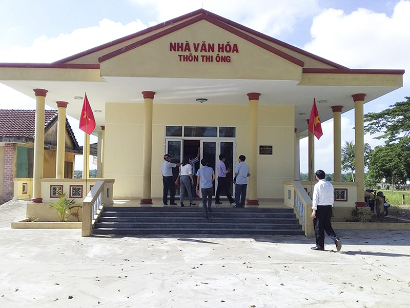 Nhà văn hóa thôn Thi Ông được đầu tư xây dựng đạt chuẩn nông thôn mới