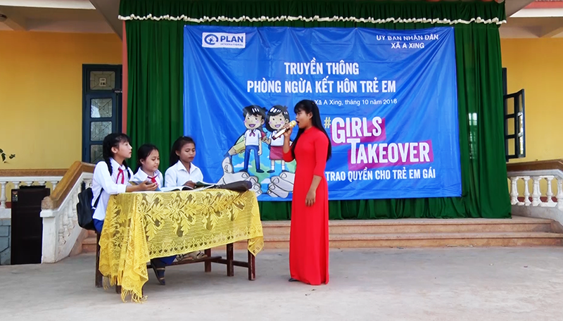 Truyền thông phòng ngừa kết hôn sớm tại Trường Tiểu học và THCS A Xing, Hướng Hóa