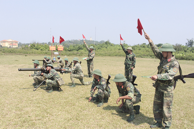 Trung đội ĐKZ, Tiểu đoàn Hỗn hợp đảo Cồn Cỏ huấn luyện nội dung tiêu diệt mục tiêu