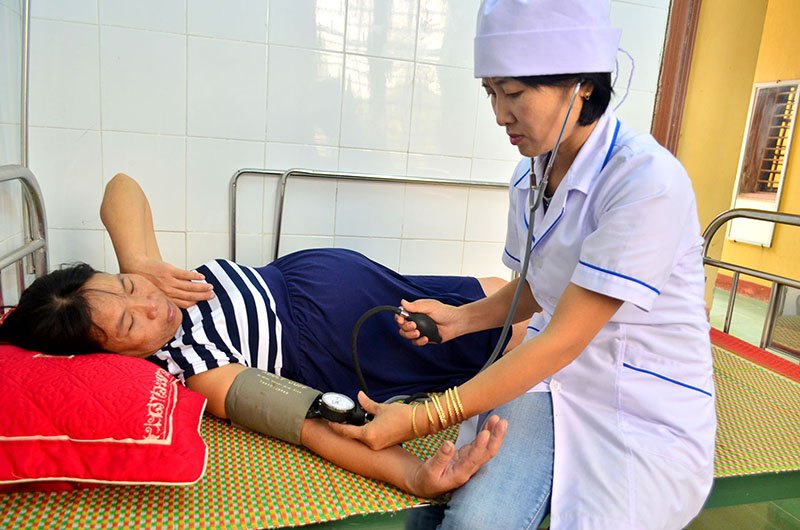 Chị Hà khám sức khỏe định kỳ cho phụ nữ mang thai