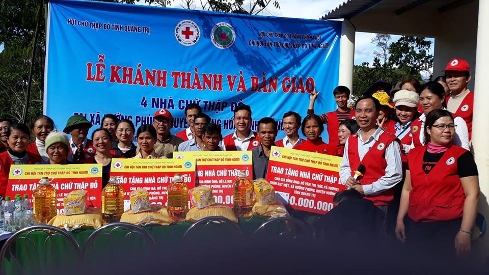 Lễ khánh thành và bàn giao 4 nhà Chữ thập đỏ tại xã Hướng Phùng
