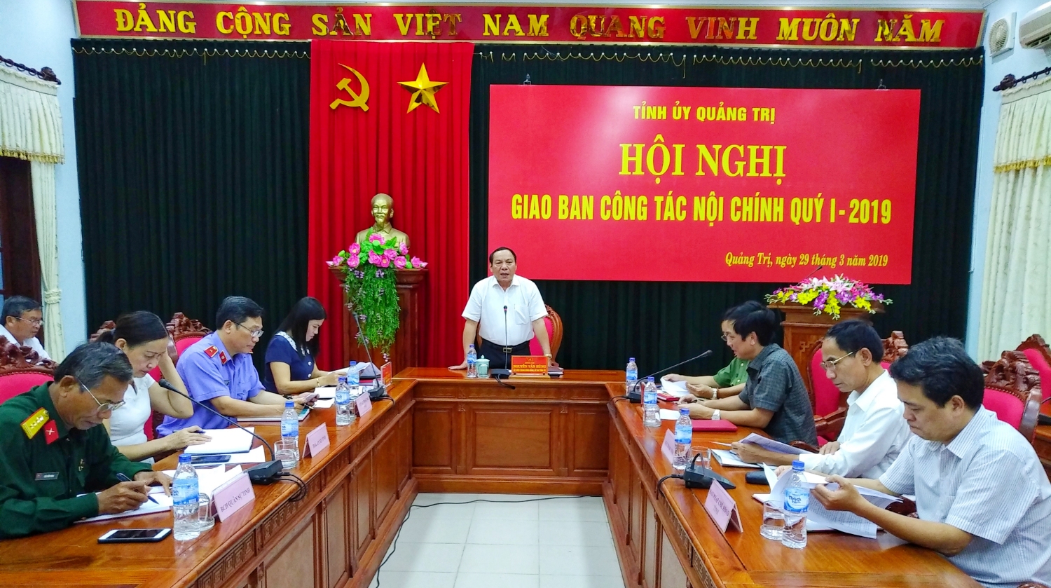 Bí thư Tỉnh ủy Nguyễn Văn Hùng yêu cầu khối nội chính phải rà soát, tăng cường công tác bảo đảm an ninh, trật tự trên địa bàn