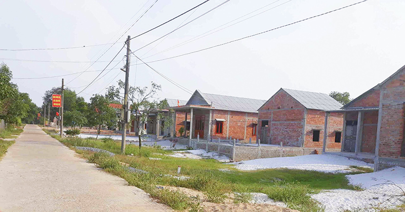 Một khu di dân xen ghép ở xã thôn 5, xã Hải Thiện, huyện Hải Lăng