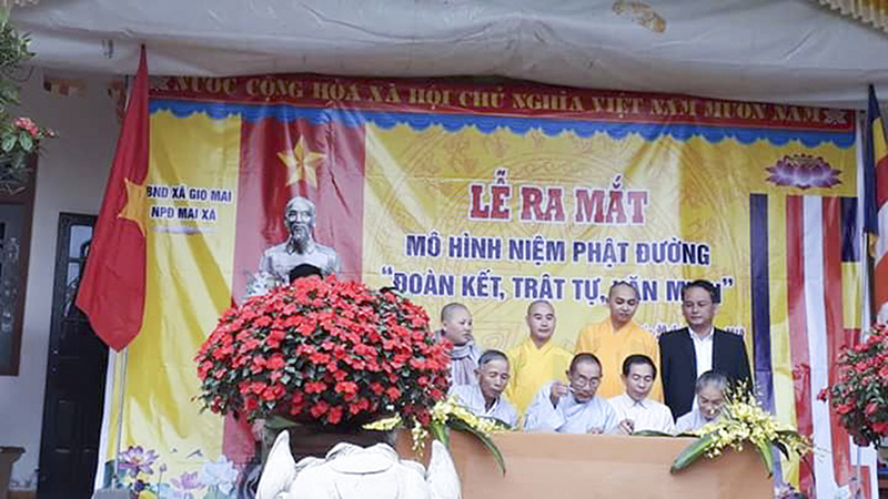 Niệm phật đường thôn Mai Xá (xã Gio Mai) tổ chức Lễ ra mắt mô hình “Niệm phật đường đoàn kết, trật tự, văn minh”