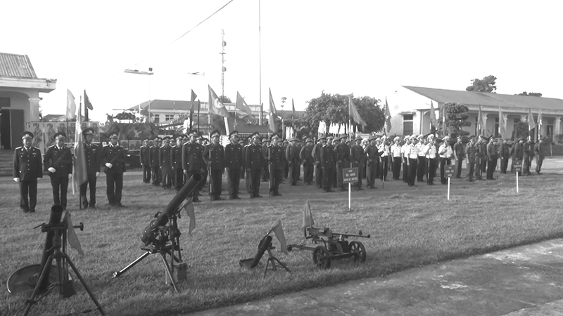 Lực lượng vũ trang huyện đảo Cồn Cỏ tăng cường huấn luyện, sẵn sàng chiến đấu. Ảnh: VC