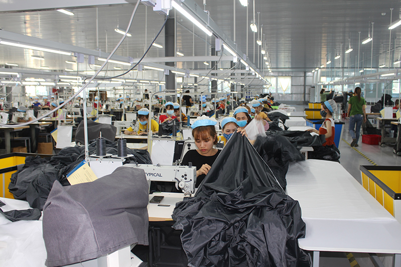 Nghề may công nghiệp là một trong những nghề mang lại thu nhập ổn định cho người dân hiện nay. Ảnh: H.T