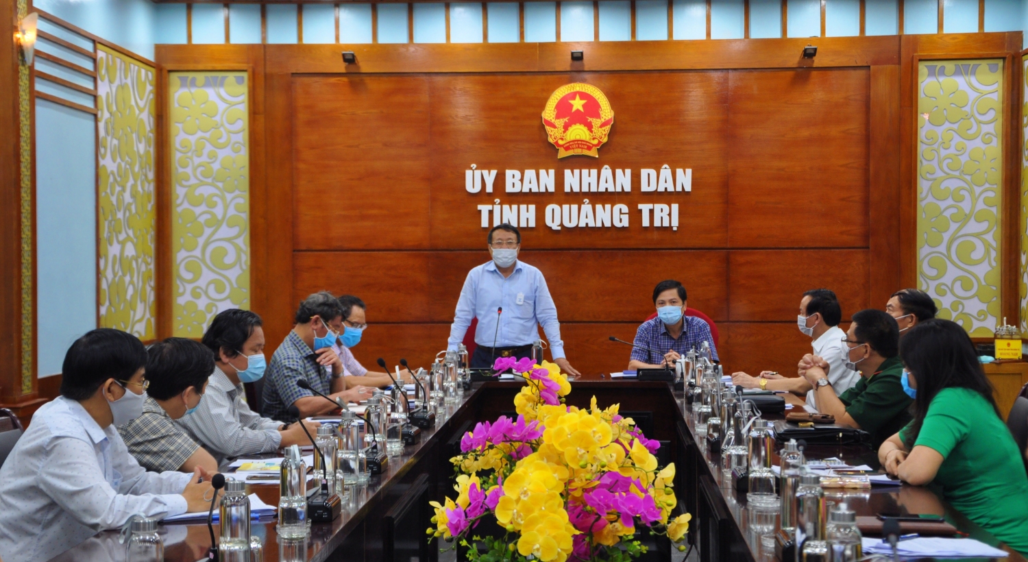 Phó Chủ tịch Thường trực UBND tỉnh Hà Sỹ Đồng nhấn mạnh mặc dù tỉnh Quảng Trị được xếp vào nhóm có nguy cơ thấp nhưng không được lơ là, mất cảnh giác​- Ảnh: QH