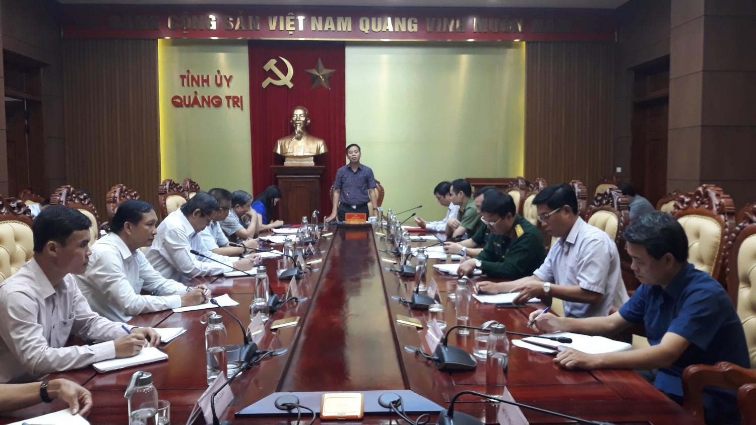 Phó Bí thư Thường trực Tỉnh ủy Nguyễn Đăng Quang đánh giá cao cơ quan khối nội chính tỉnh nỗ lực hoàn thành tốt nhiệm vụ được giao - Ảnh: N.V
