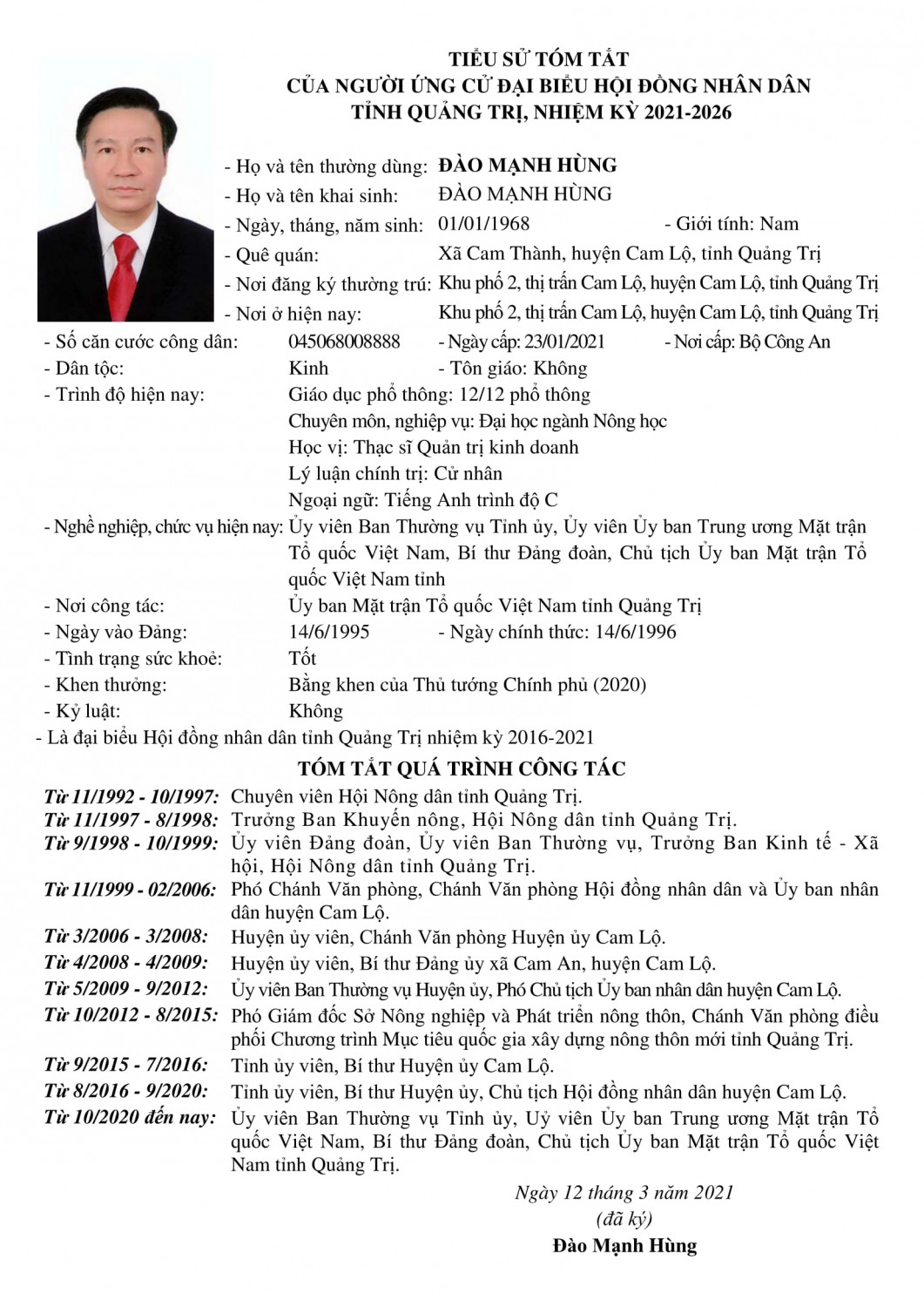 Ông Đào Mạnh Hùng 1