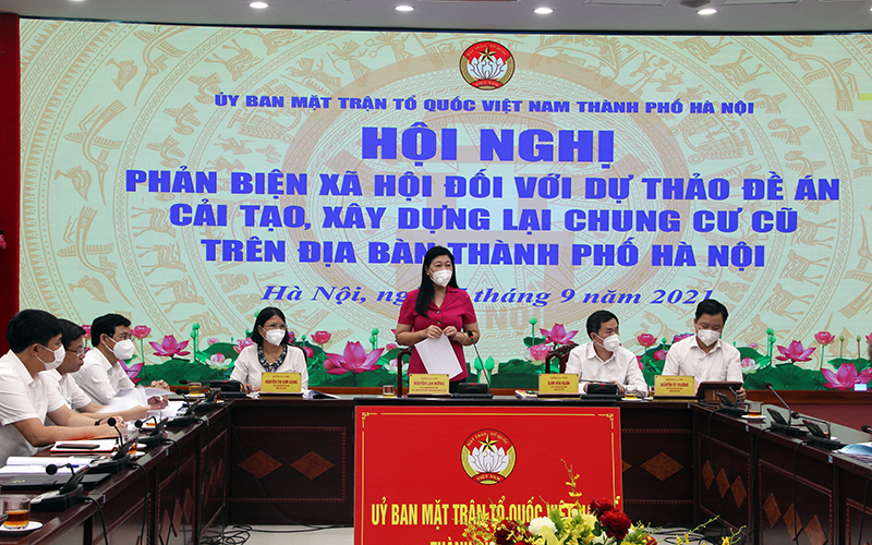 Ủy ban MTTQ thành phố Hà Nội tổ chức hội nghị phản biện xã hội.
