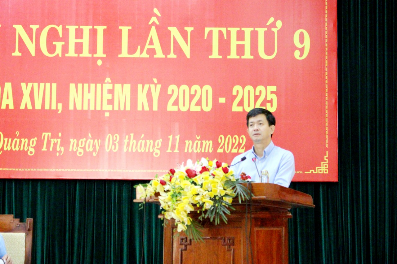 Bí thư Tỉnh ủy Lê Quang Tùng khái quát lại các nội dung được bàn thảo tại hội nghị - Ảnh: T.T