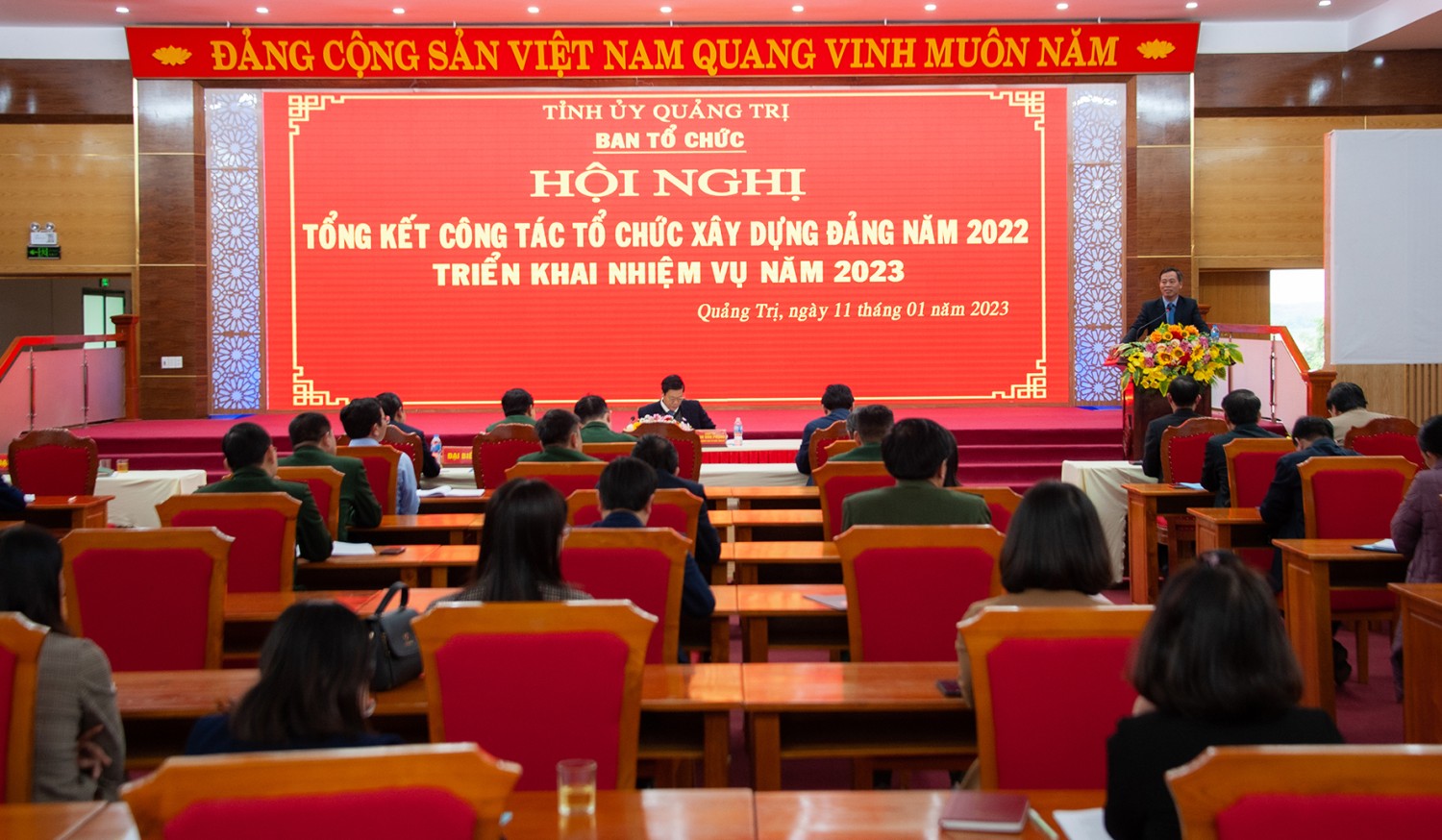 Phó Bí thư Thường trực Tỉnh ủy, Chủ tịch HĐND tỉnh Nguyễn Đăng Quang phát biểu chỉ đạo tại hội nghị - Ảnh: Trần Tuyền