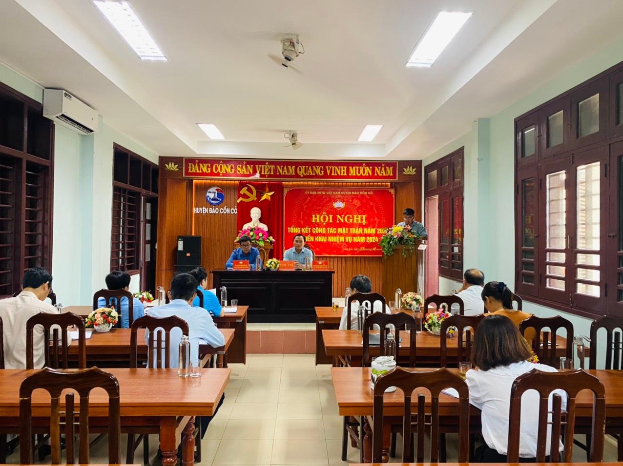 Ủy ban MTTQ Việt Nam huyện triển khai nhiệm vụ năm 2024. Ảnh TN