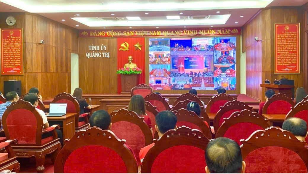 Quang cảnh lễ phát động chương trình tại điểm cầu Quảng Trị