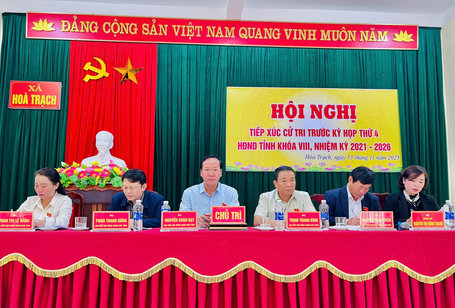 Tổ đại biểu HĐND tỉnh số 3 tiếp xúc cử tri tại xã Hòa Trạch