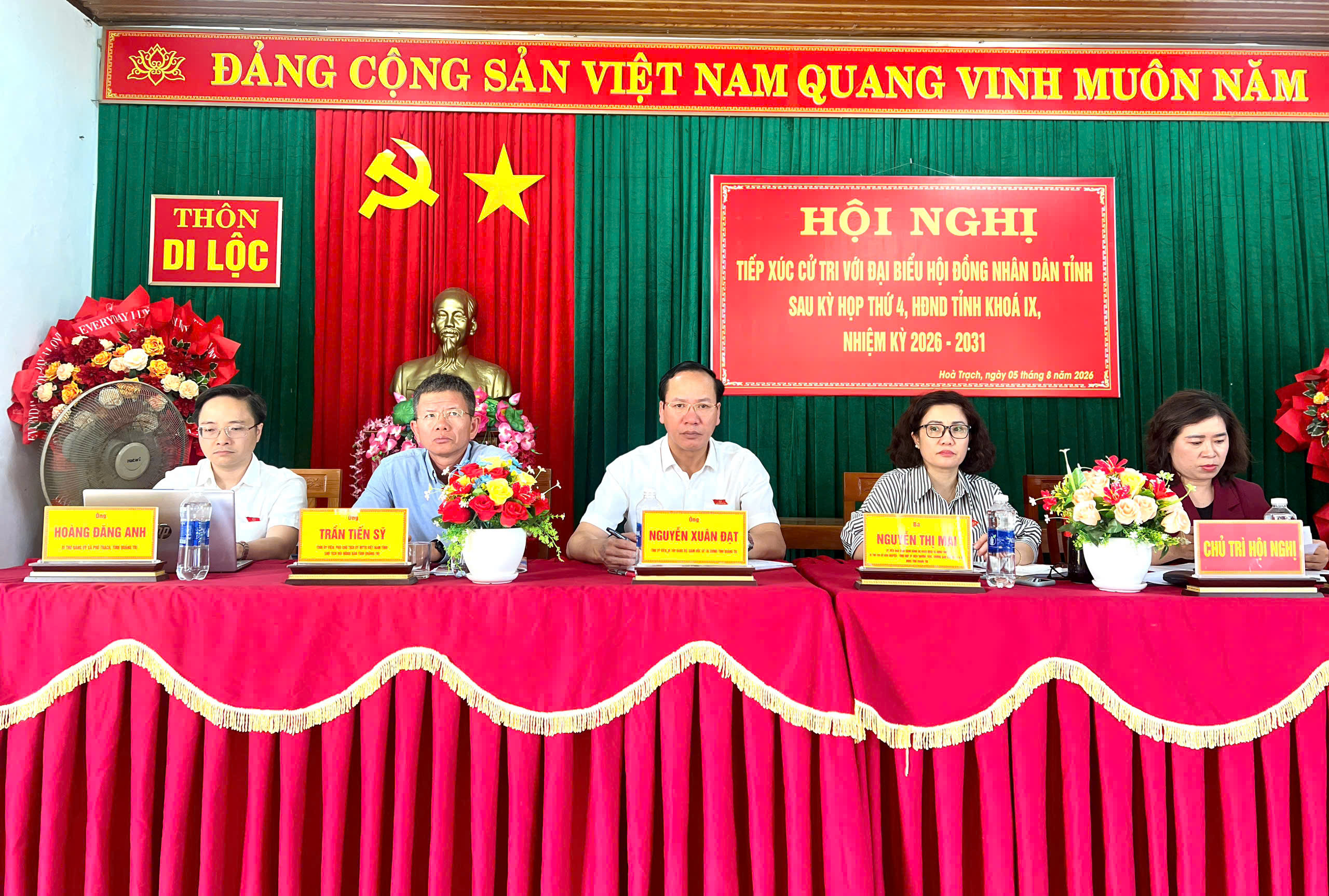 Tổ đại biểu số 18 - HĐND tỉnh nhiệm kỳ 2026 - 2031 tiếp xúc cử tri tại xã Hoà Trạch
