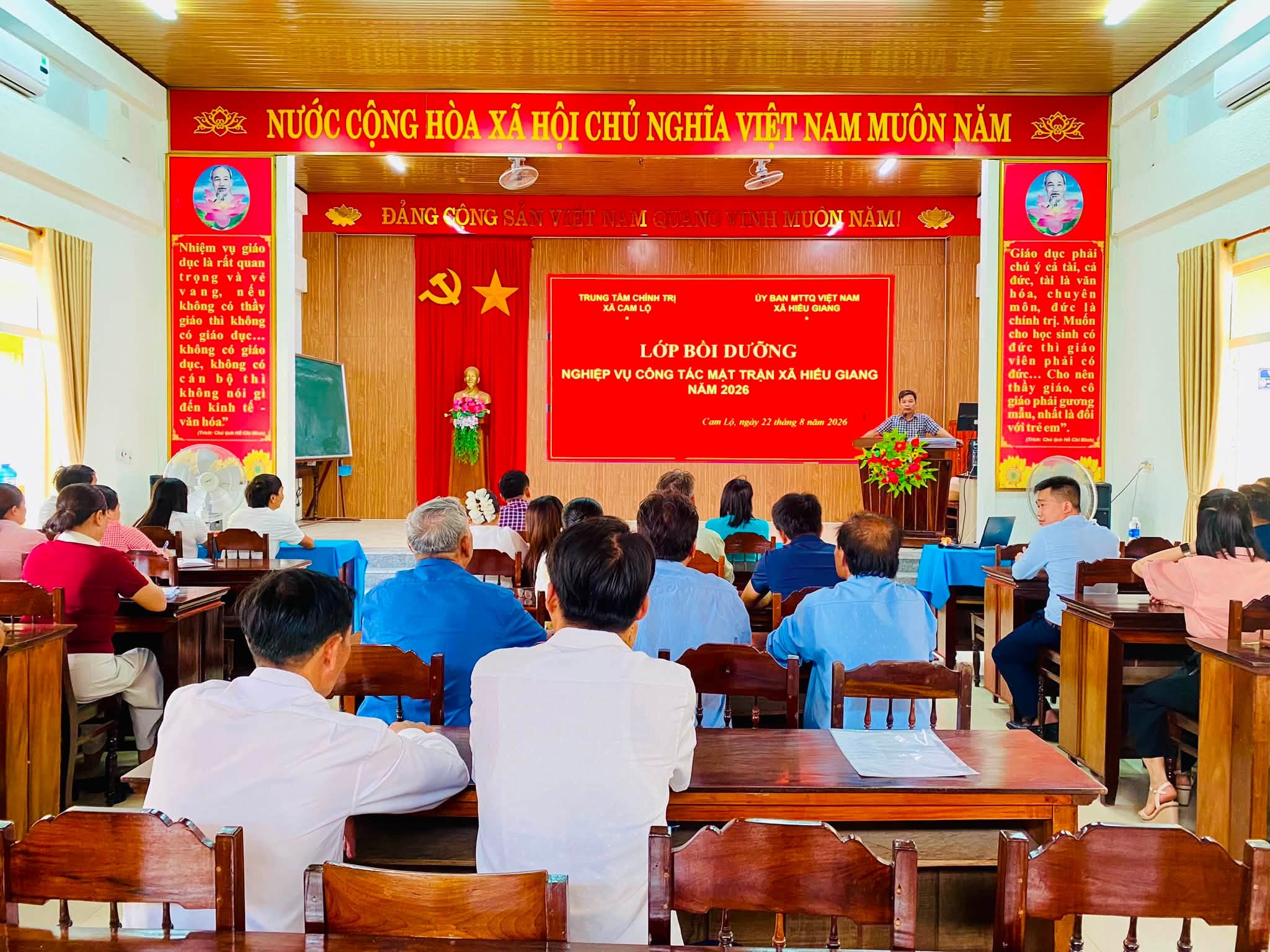 34 Trưởng ban, Phó Trưởng ban Công tác Mặt trận các thôn được bồi dưỡng nghiệp vụ năm 2026