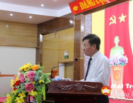 Đồng chí Đào Mạnh Hùng, UVBTV Tỉnh ủy - Chủ tịch Uỷ ban MTTQ Việt Nam tỉnh phát biểu khai mạc Hội nghị